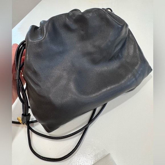 THE ROW Leather Angy Shoulder Bag in Black - Picture 10 of 16